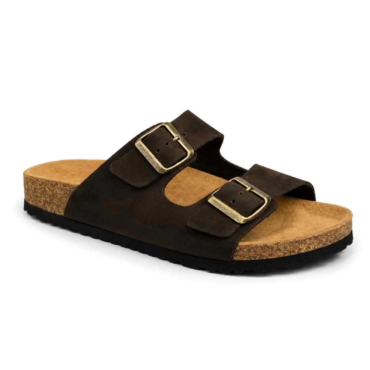 Sandale pour homme s030-1 Marron nibique cuir ......... sandale médicale femme confortable Maroc